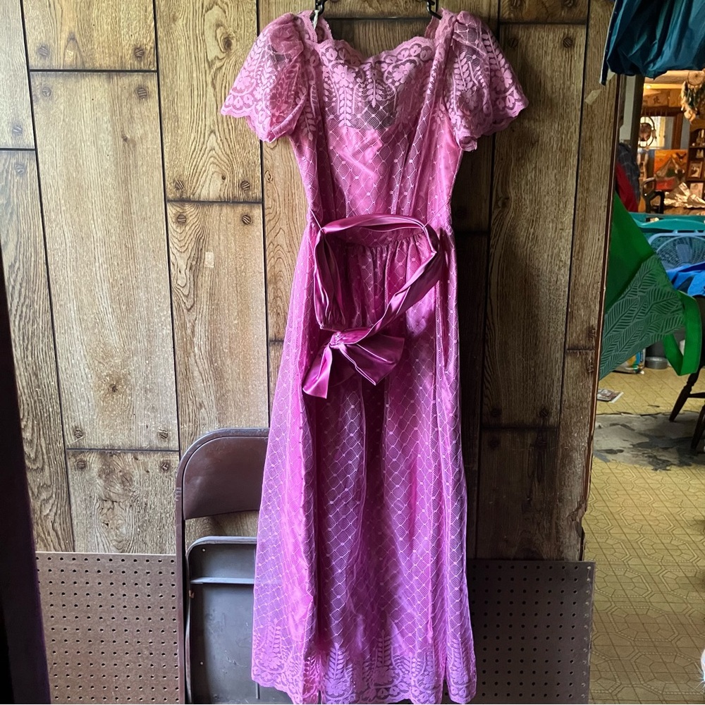 Vintage 1980s Sweetheart Pink Dress